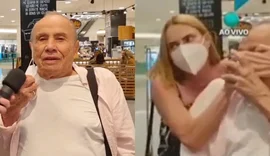Ator Stênio Garcia pede socorro em entrevista após ser puxado à força pela esposa; veja vídeo