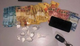 PM detém indivíduo por suspeita de tráfico de drogas em Arapiraca