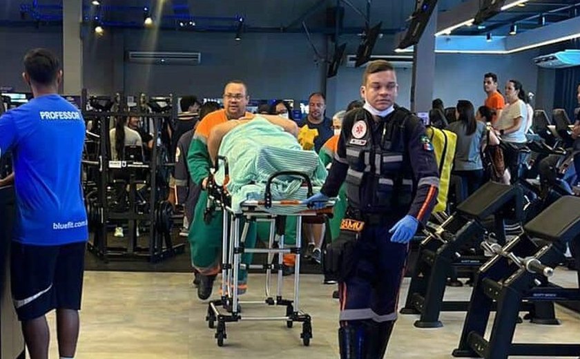Homem sofre trauma no tórax ao tentar levantar peso em aparelho de academia em Maceió