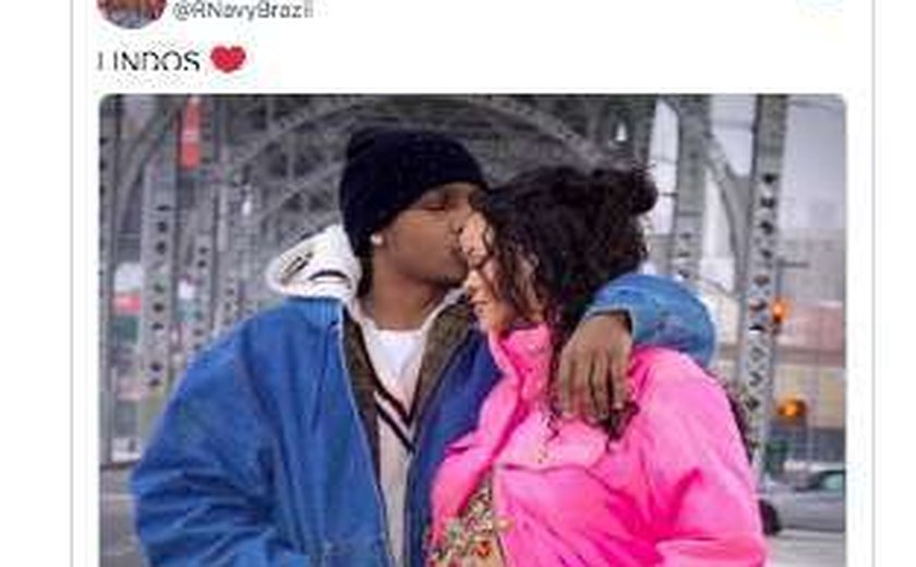 Rihanna está grávida do primeiro filho com o rapper A$AP Rocky