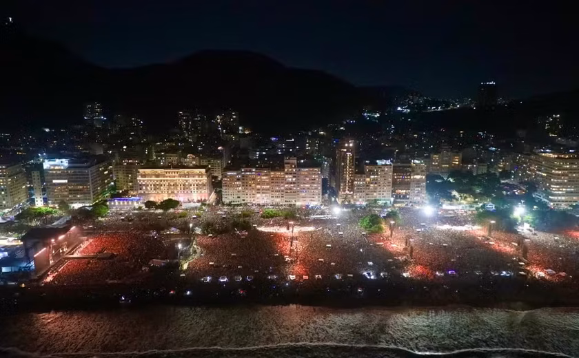 Show de Lady Gaga levou 2,1 milhões de pessoas para Copacabana