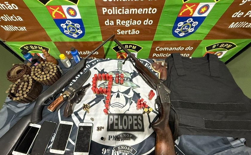 Homem é preso em flagrante por posse ilegal de armas de fogo em Olho d’Água do Casado