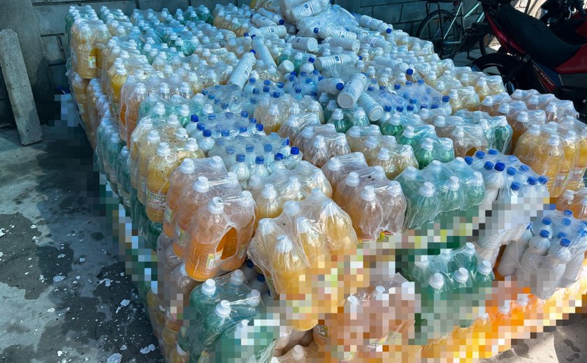 Vigilância Sanitária apreende mais de 5 mil litros de saneantes clandestinos