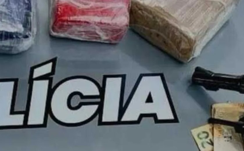 Homem é preso por tráfico de drogas e porte ilegal de arma