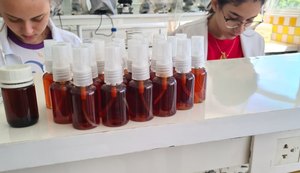 Estudantes do Colégio Marista produzem repelente e distribuem em escola estadual