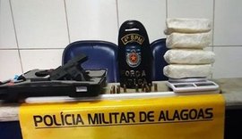 PM prende grupo com arma de fogo e mais de 4,5 quilos de cocaína em Maceió