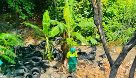 Fiscais da Prefeitura identificam descarte irregular de pneus na Leste-Oeste