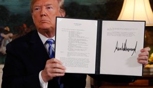 Donald Trump anuncia retirada dos Estados Unidos de acordo nuclear com o Irã