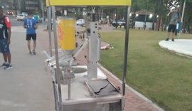 Agentes do Ronda atuam para conter incêndio em carrinho de churros na Jatiúca