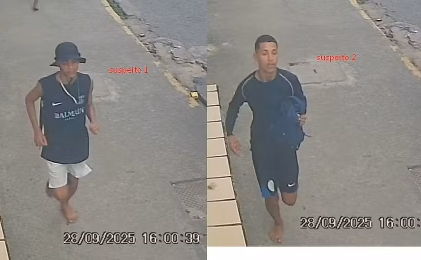 Polícia divulga imagens de suspeitos do assassinato de pescador na Pajuçara