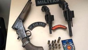 PM de Capela apreende dois menores com três armas de fogo