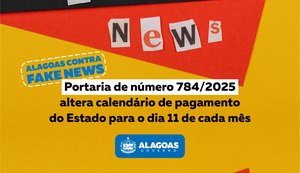 É falsa a informação de mudança no calendário de pagamento dos servidores públicos estaduais