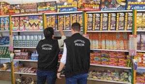 Procon Maceió autua cinco pontos de venda de fogos de artifício por irregularidades