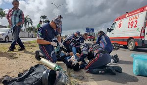 Colisão envolvendo duas motocicletas deixa dois irmãos feridos em Arapiraca