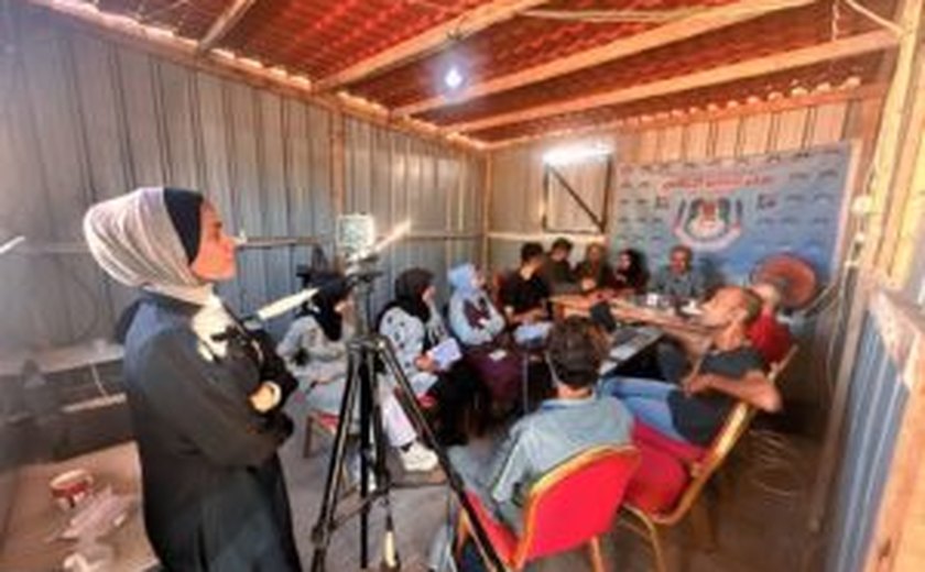 Israel bombardeia tenda de onde jornalistas palestinos conversaram com a FENAJ e colegas brasileiros