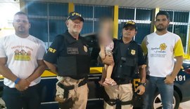 PRF de Alagoas recupera criança que foi levada de SP pelo pai para se vingar da mãe
