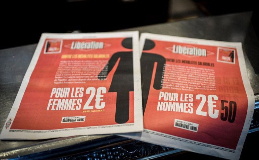 Para denunciar diferença salarial, jornal francês é vendido mais caro a homens