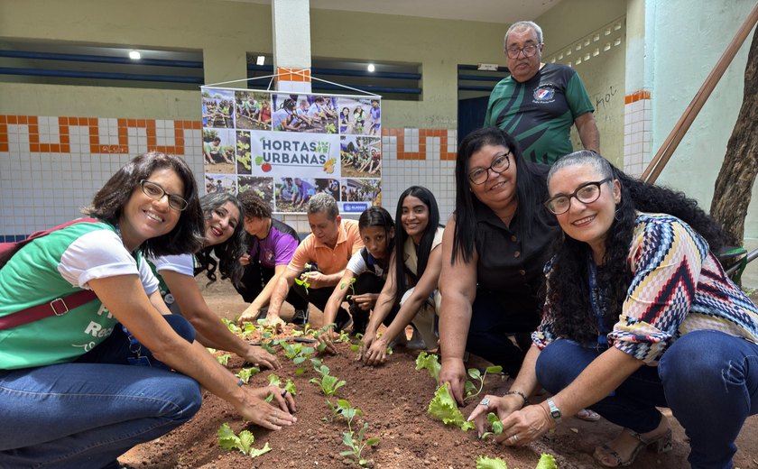 Semarh inaugura hortas urbanas em Maceió e programa atinge 65 unidades em AL