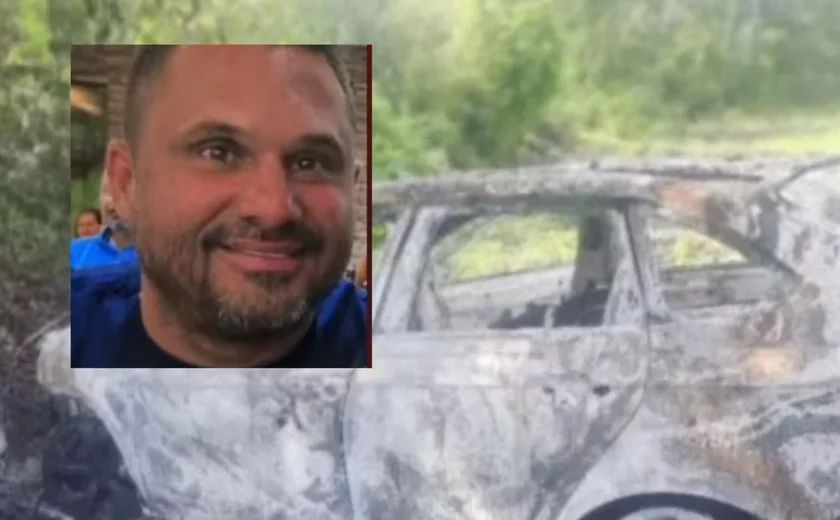 Taxista é chamado para realizar corrida, desaparece e é encontrado morto ao lado de carro incendiado