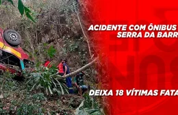 Acidente com ônibus na Serra da Barriga deixa 18 vítimas fatais