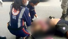 Passageira de motocicleta morre em acidente envolvendo caminhão na parte alta