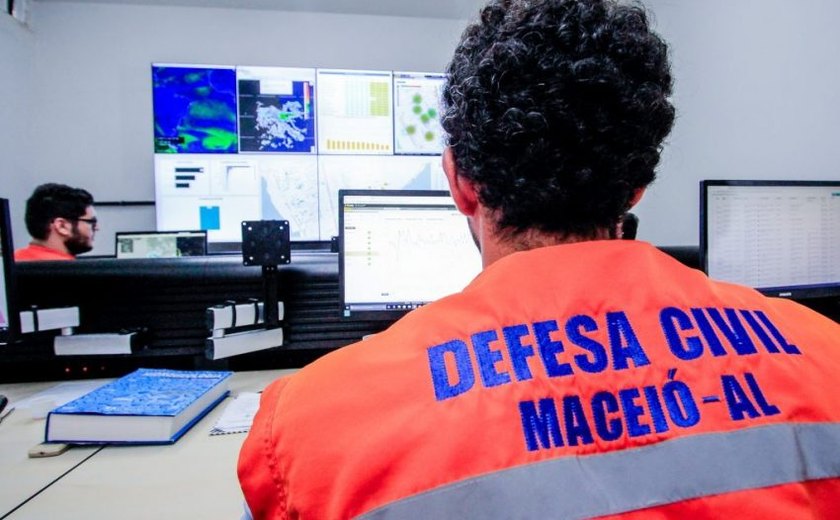 Defesa Civil de Maceió: população pode receber alertas sobre chuvas intensas