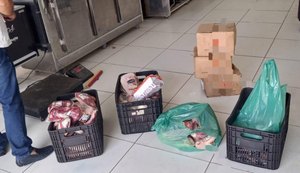 Vigilância Sanitária de Maceió aprende 370 kg de produtos estragados na parte alta