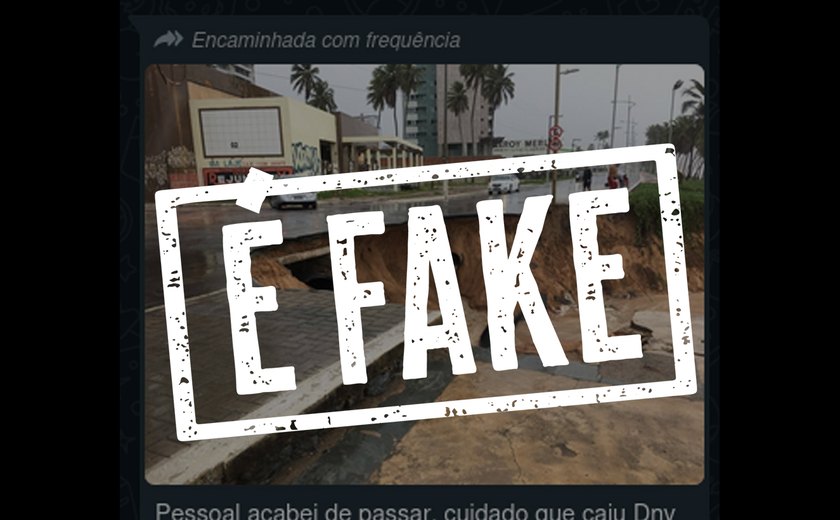 É fake! Chuvas não abriram nova cratera na orla de Cruz das Almas