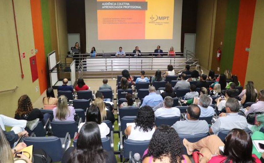 Em audiência coletiva, MPT/AL e SRTb/AL cobram o cumprimento da cota de aprendizagem de 127 empresas