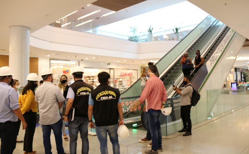 Fiscalização conclui primeiro dia de inspeções em shoppings de Maceió