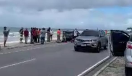 Acidente envolvendo quatro veículos deixa motociclista ferido no Pontal da Barra