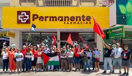 Ato no Centro de Maceió presta solidariedade ao povo palestino