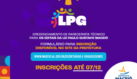 Prefeitura de Maceió lança edital da Lei Paulo Gustavo