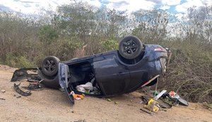 Policial militar morre após capotar carro na AL-220 entre Batalha e Jacaré dos Homens
