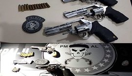PM apreende cinco armas de fogo em Maribondo e Junqueiro