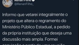 Governador anuncia que vai vetar projeto de lei que modifica estrutura do MPE