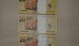 Homem é preso em Maceió com mais de R$ 10 mil em notas falsas