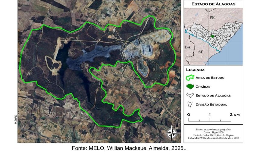 Atividade mineradora atinge 6,69km² em Craíbas