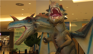 Mostra internacional reúne dragões animatrônicos com som e efeitos especiais no Parque Shopping