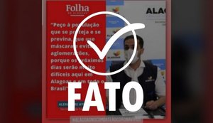 AL: imagem com declaração do secretário de Saúde sobre situação da Covid-19 é verdadeira