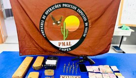 PM apreende 36 armas de fogo e mais de 17 Kg de drogas na última semana em Alagoas
