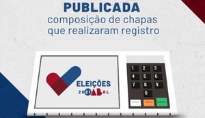 Eleições OAB/AL: Publicada composição de chapas que realizaram registro