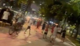 Grupo faz arrastão na orla de Ponta Verde