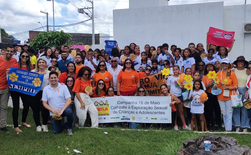 Caminhada em Maceió alerta sobre exploração e abuso sexual de crianças