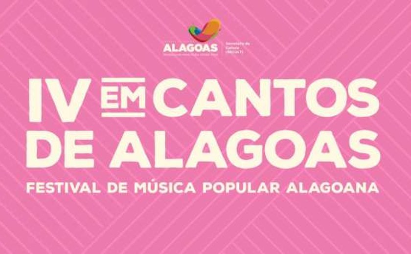 Grande final do Festival de Música Em Cantos de Alagoas ocorre nesta quinta-feira (18)