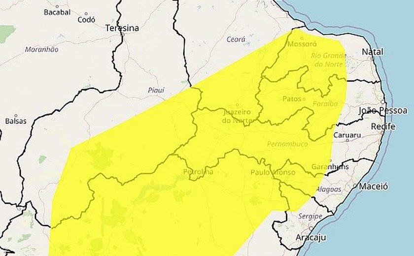 Inmet Emite Novo Alerta De Vendaval Para 34 Cidades De Alagoas