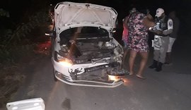 Engavetamento com quatro veículos deixa trânsito lento na parte alta