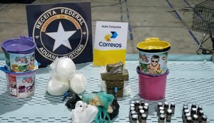 Receita Federal apreende R$ 218 mil em drogas dentro de baldes de brinquedo