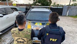 PRF em Alagoas apreende 1 kg de pasta base de cocaína na BR-101