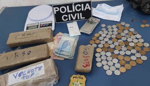 Operação apreende droga e prende suspeito de tráfico em União dos Palmares